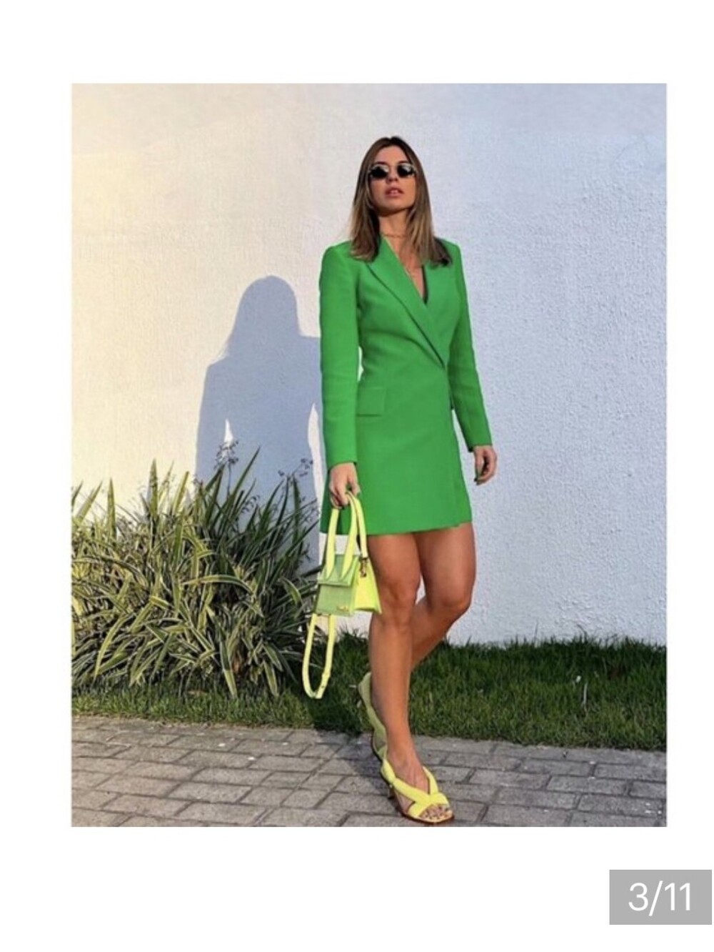 NWT Zara Green Tailored Blazer XL - Picture 5 of 10